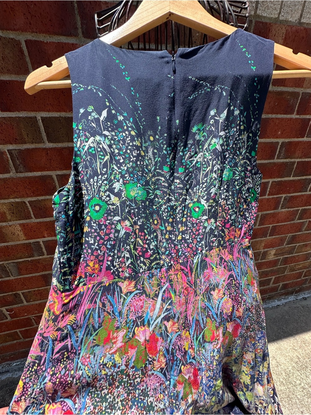Maeve Anthropologie Dress 100% Silk Floral MIDI Multicolor Feminine Weddings - Picture 9 of 13